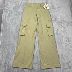 ba&sh Cargo Pants Womens 38 Tan Mid Rise Utility Pocket Casual Wide Leg Outdoor